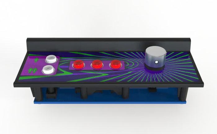 Spinner with 5 Buttons Control Panel - D